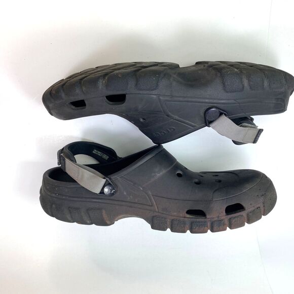 Mens Black Crocs Clogs Size 13 Adjustable Strap Iconic Comfort Lightweight Boho - Picture 11 of 13